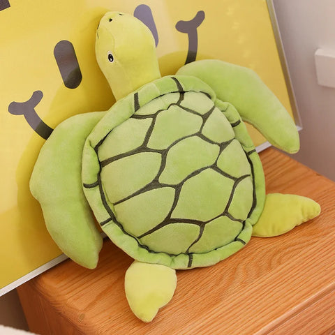 Tortoise Plush Toy – Kawaii Sea Turtle Soft Pillow Animal Doll for Sofa