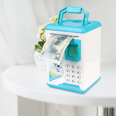 Fingerprint Piggy Bank – ATM-Style Money Box with Password & Music