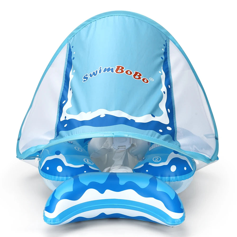 Baby Swimming Floater with Sunshade Canopy – Safe & Fun Water Float for Babies Teeny Pandas