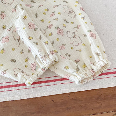 Anti-Mosquito Floral Harem Pants for Kids - Summer Loose Casual Trousers