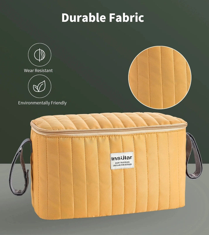 Multifunctional Nylon Baby Stroller Organizer - With Insulated Cup Holders Teeny Pandas