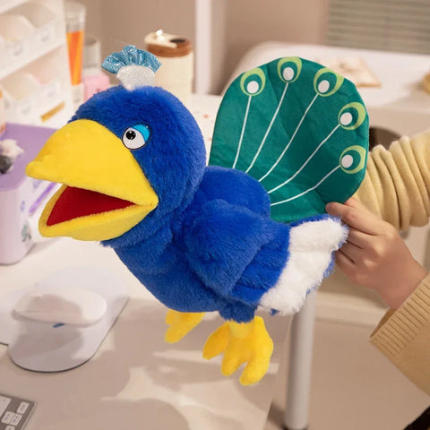 6-Style Toucan Hand Puppet Plush Toys – Parrot, Eagle, Peacock, Owl, Flamingo