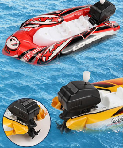 Inflatable Wind-Up Speed Boat Bath Toy