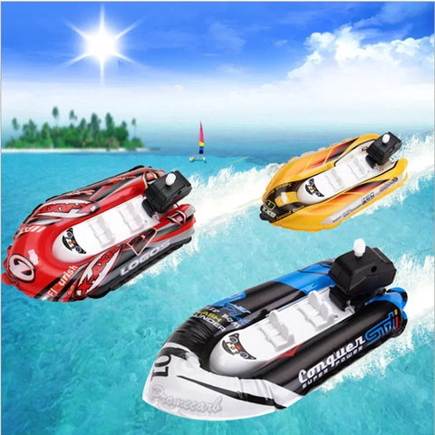 Inflatable Wind-Up Speed Boat Bath Toy
