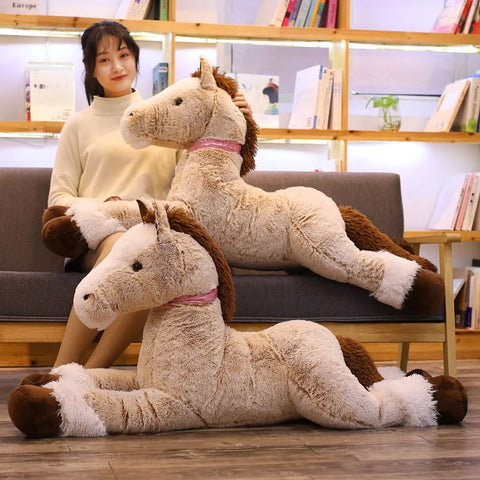 Giant Cartoon Horse Plush Toy Stuffed Animal Doll - Boys & Girls Birthday Gift
