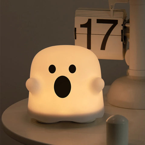 Adorable Boo Ghost Silicone Lamp - With Touch Sensor and Dimmable