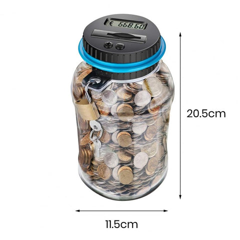 Large Capacity Electronic Piggy Bank – Digital Coin Counter for Kids & Adults