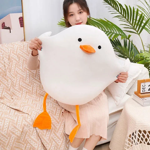 Duck Pillow Plush Toy – Adorable Round Plush Cushion