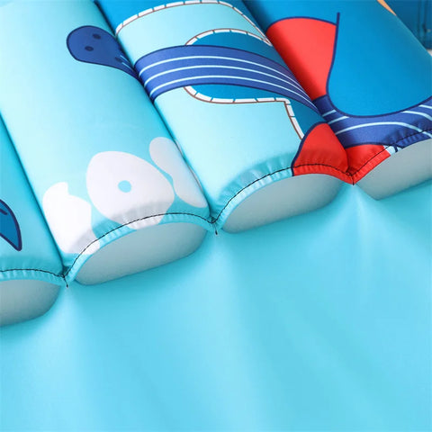 Boys Float Swimsuit - Short-Sleeved One-Piece Swimwear
