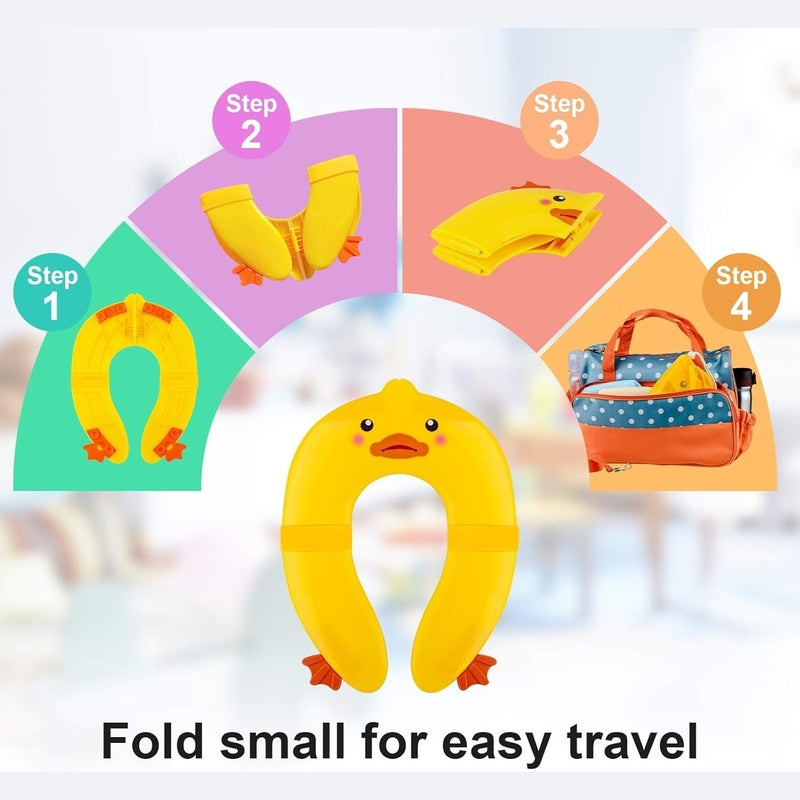 Toddler Folding Potty Seat – Portable and Safe Toilet Training Solution Teeny Pandas