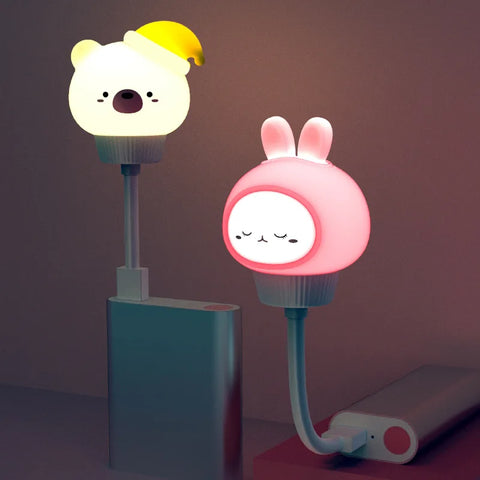 Cute Cartoon USB LED Night Light for Kids