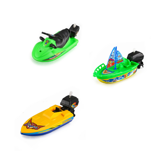 Classic Wind-Up Bath Speedboat Toy