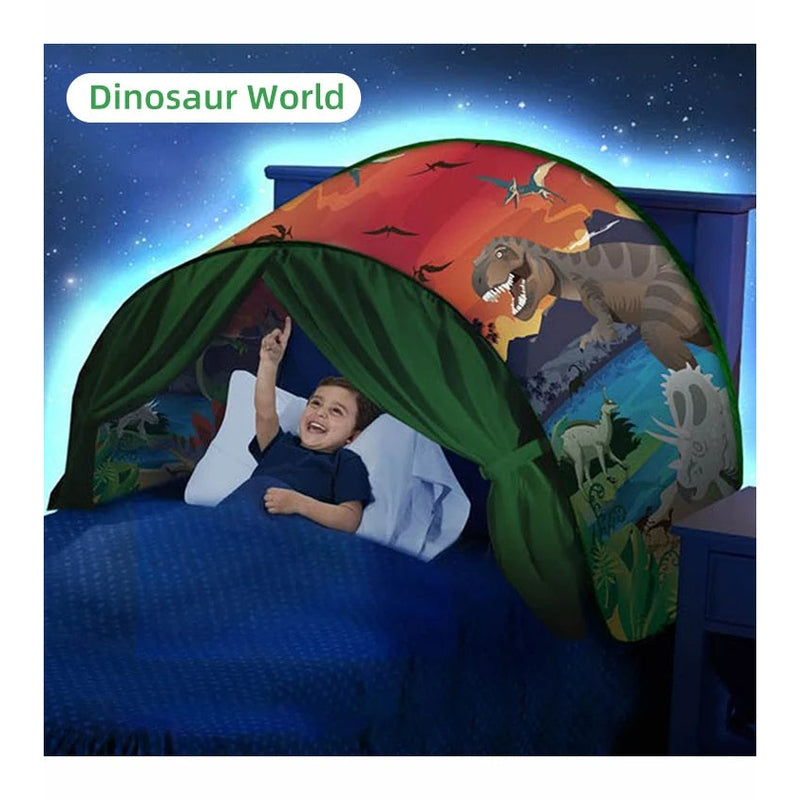 Kids Dream Overbed Tent – Cozy Sleep & Play Dome for Bedtime Fun Teeny Pandas