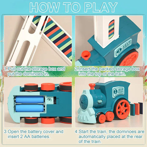 Automatic Domino Train Set – Endless Fun for Kids! Teeny Pandas