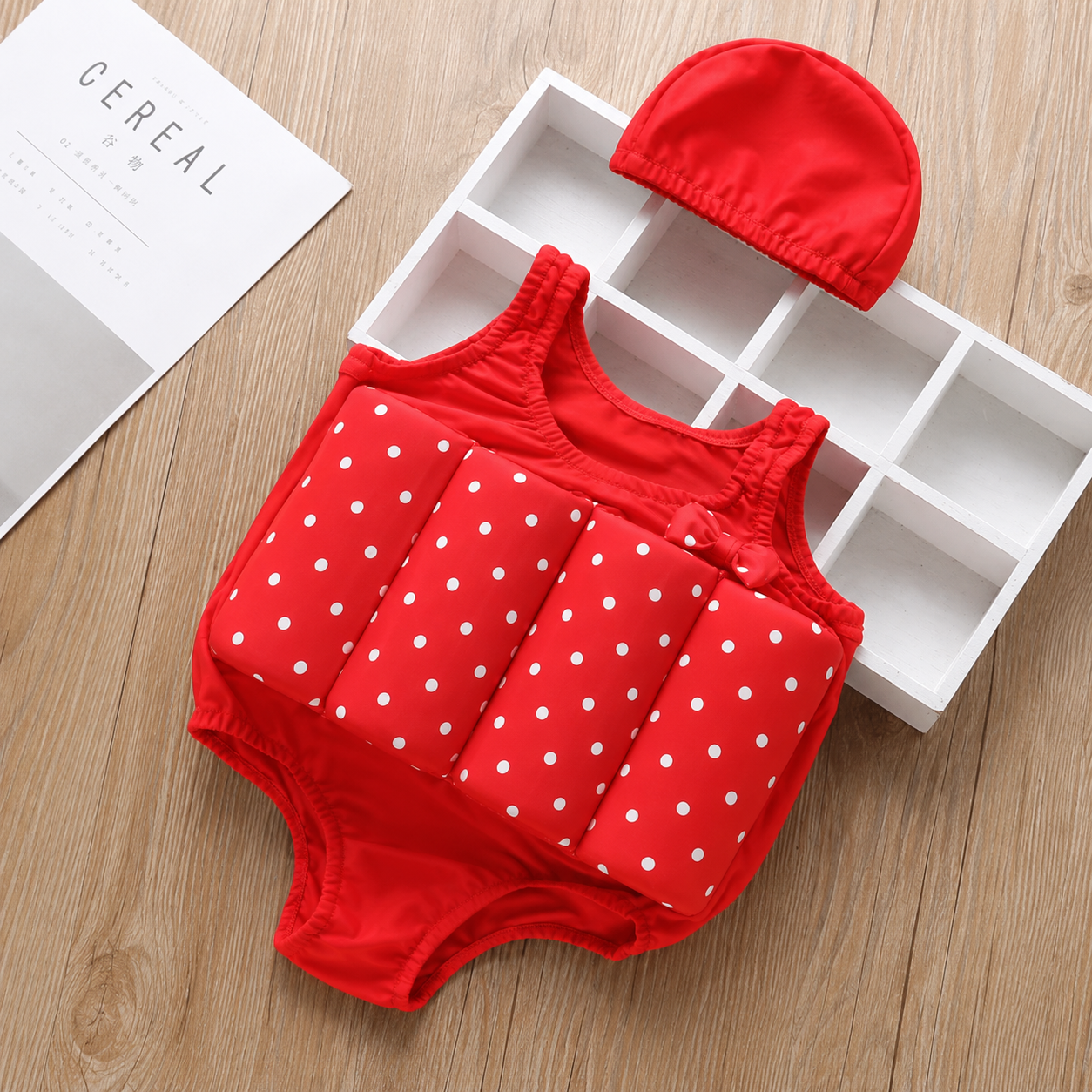 Floating Baby Swimsuit - pool day lifestyle photo