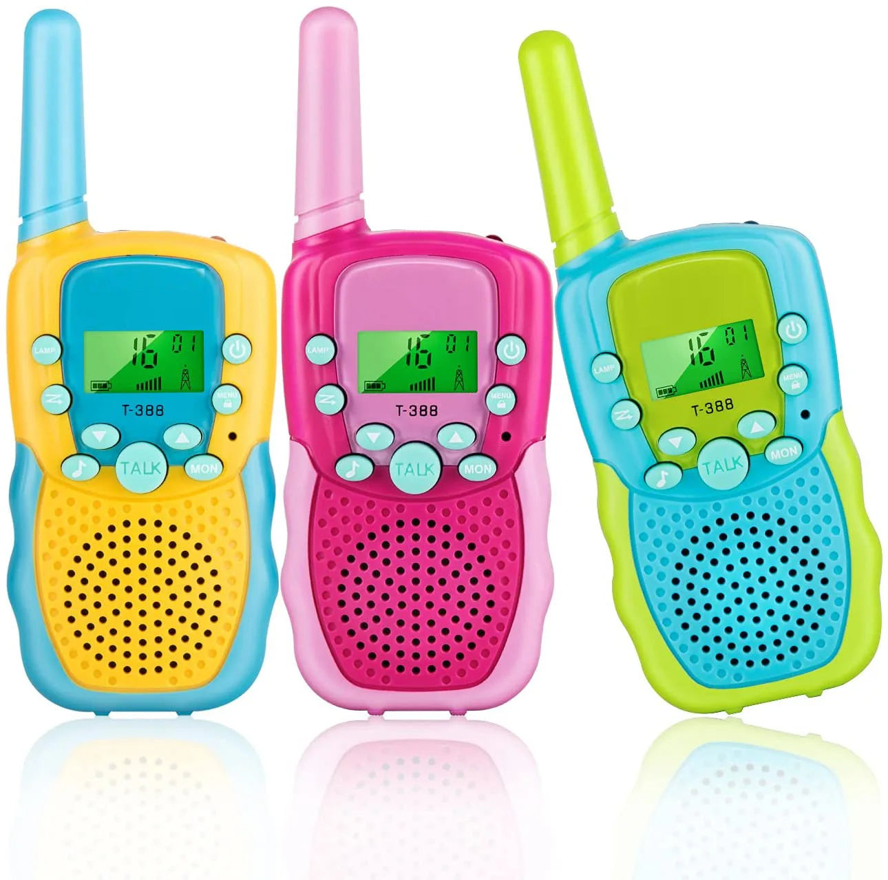 Ultimate Kids Walkie-Talkie Set - color option in yellow, red, green