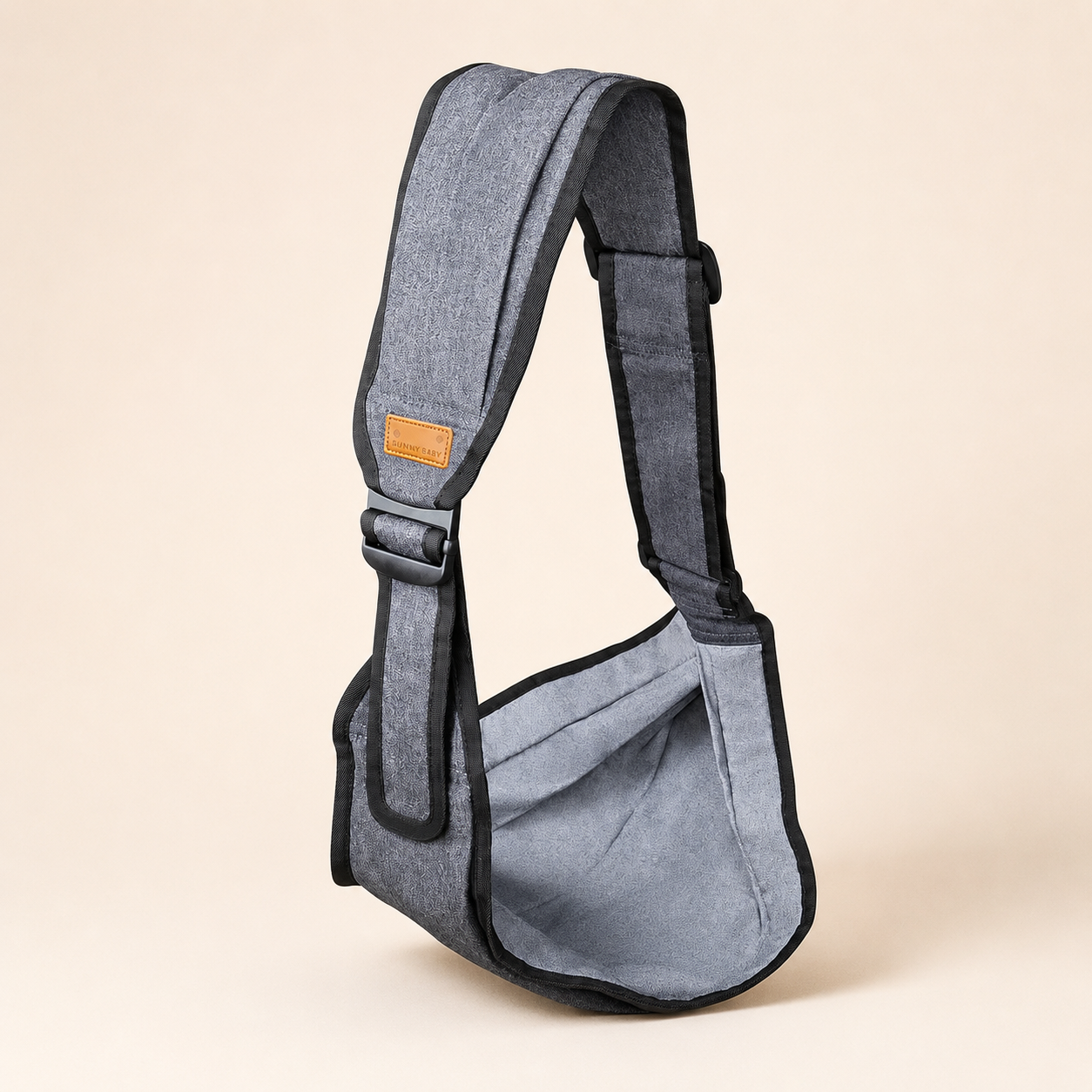 Hands-free toddler carrier adjustable seat and support detail