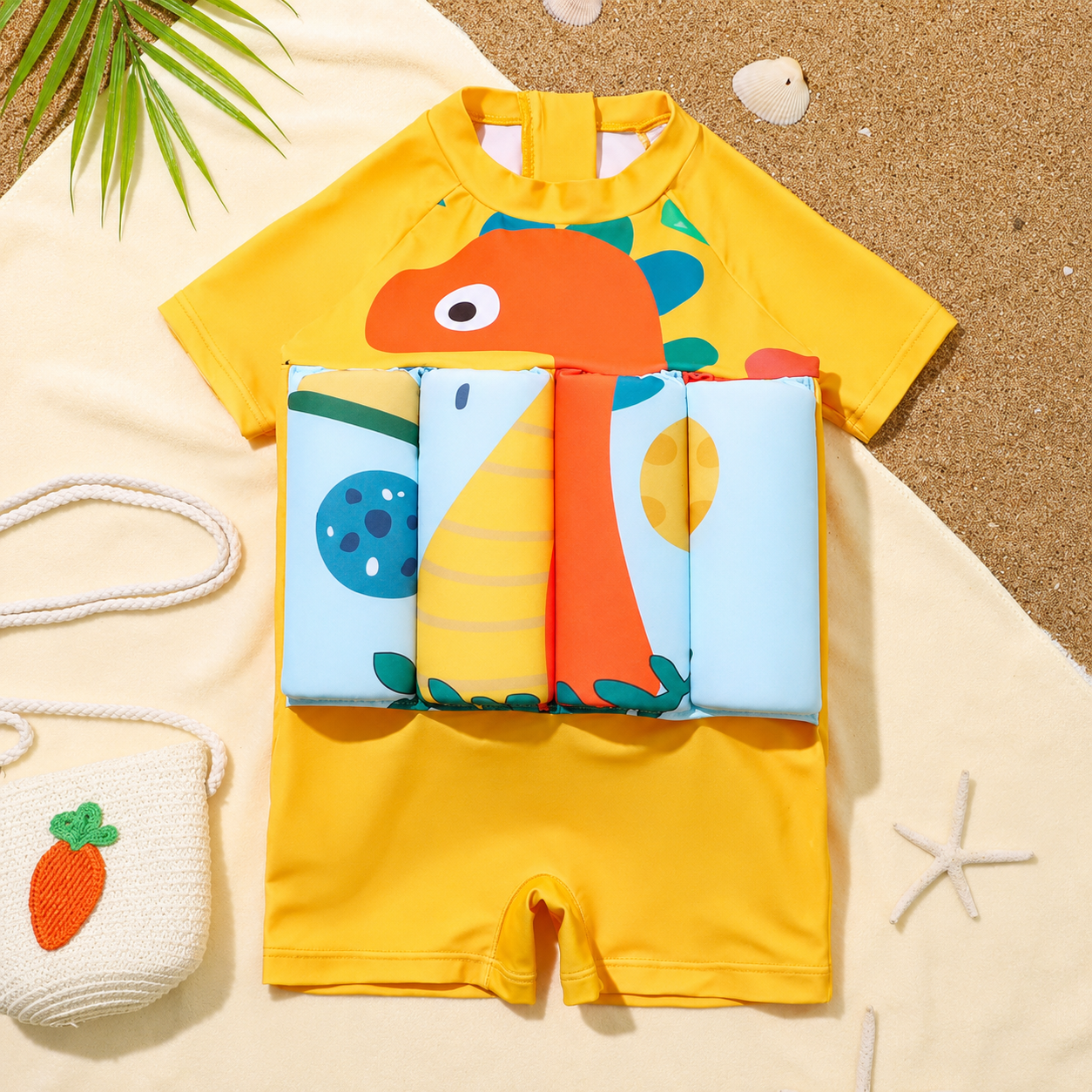 Kids Floating Swimsuit - pool day lifestyle photo