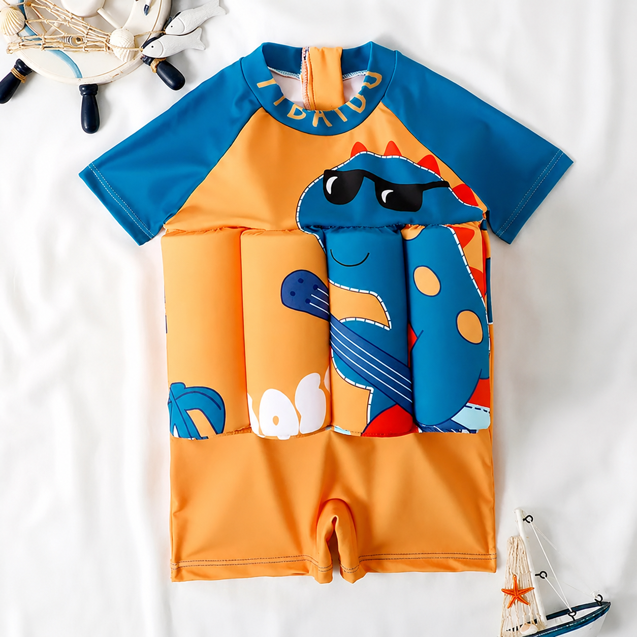 Kids Floating Swimsuit - pool day lifestyle photo