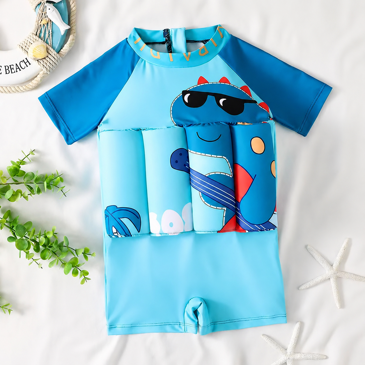 Kids Floating Swimsuit - pool day lifestyle photo