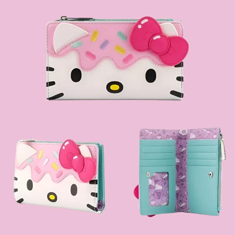 Cartoon Cat Wallet – Double-Fold Coin Purse and Card Holder for Women