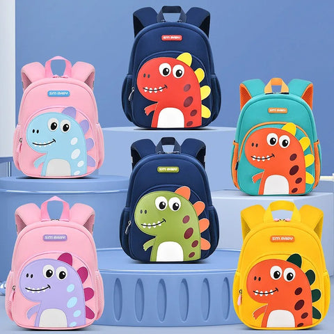 Cute 3D Cartoon Dinosaur School Bag for Boys & Girls