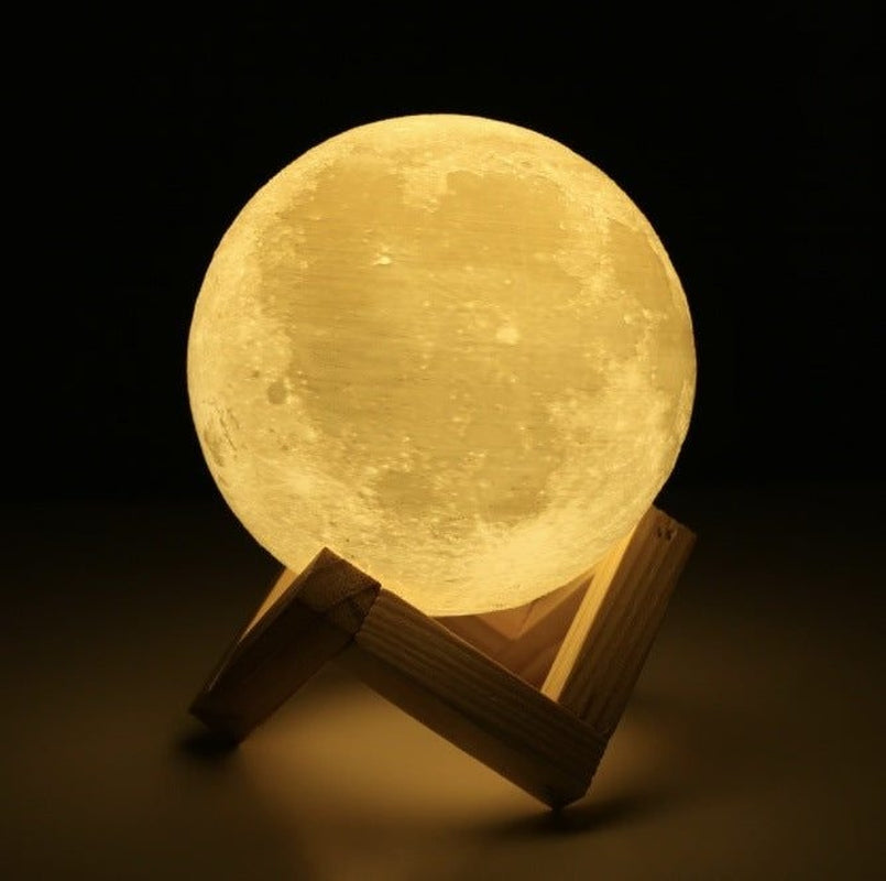 Galaxy Moon Warm LED Night Light - Transforming Every Night Into Starry Glow Teeny Pandas