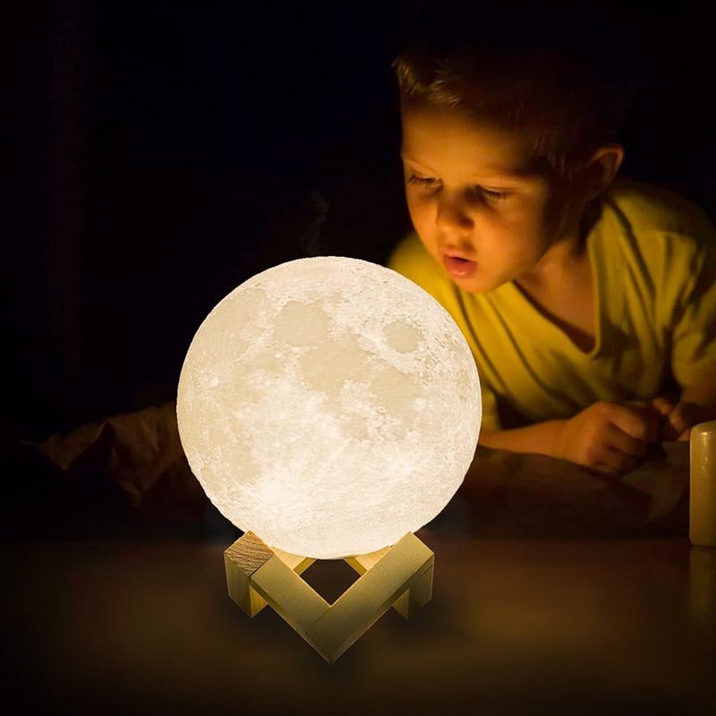 Galaxy Moon Warm LED Night Light - Transforming Every Night Into Starry Glow Teeny Pandas